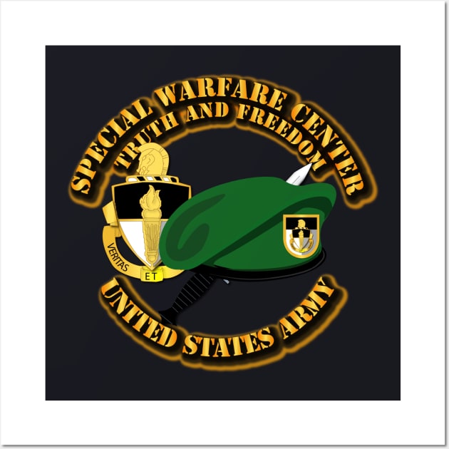 Special Warfare Center - Beret Dagger DUI Wall Art by twix123844